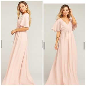 Emily bridesmaid dress - dusty blush crisp